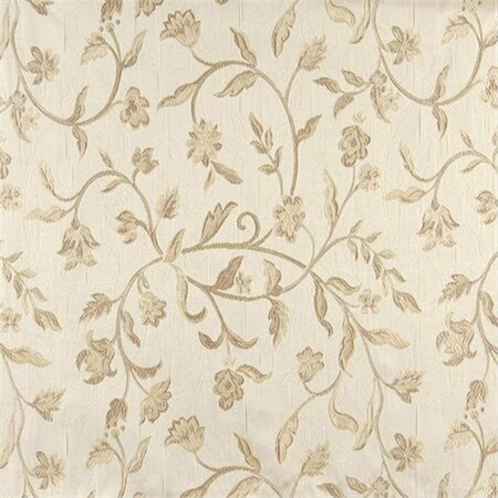 FINE-LINE 54 in. Wide Ivory Embroidered- Floral Brocade- Upholstery And Window Treatments Fabric FI2949218